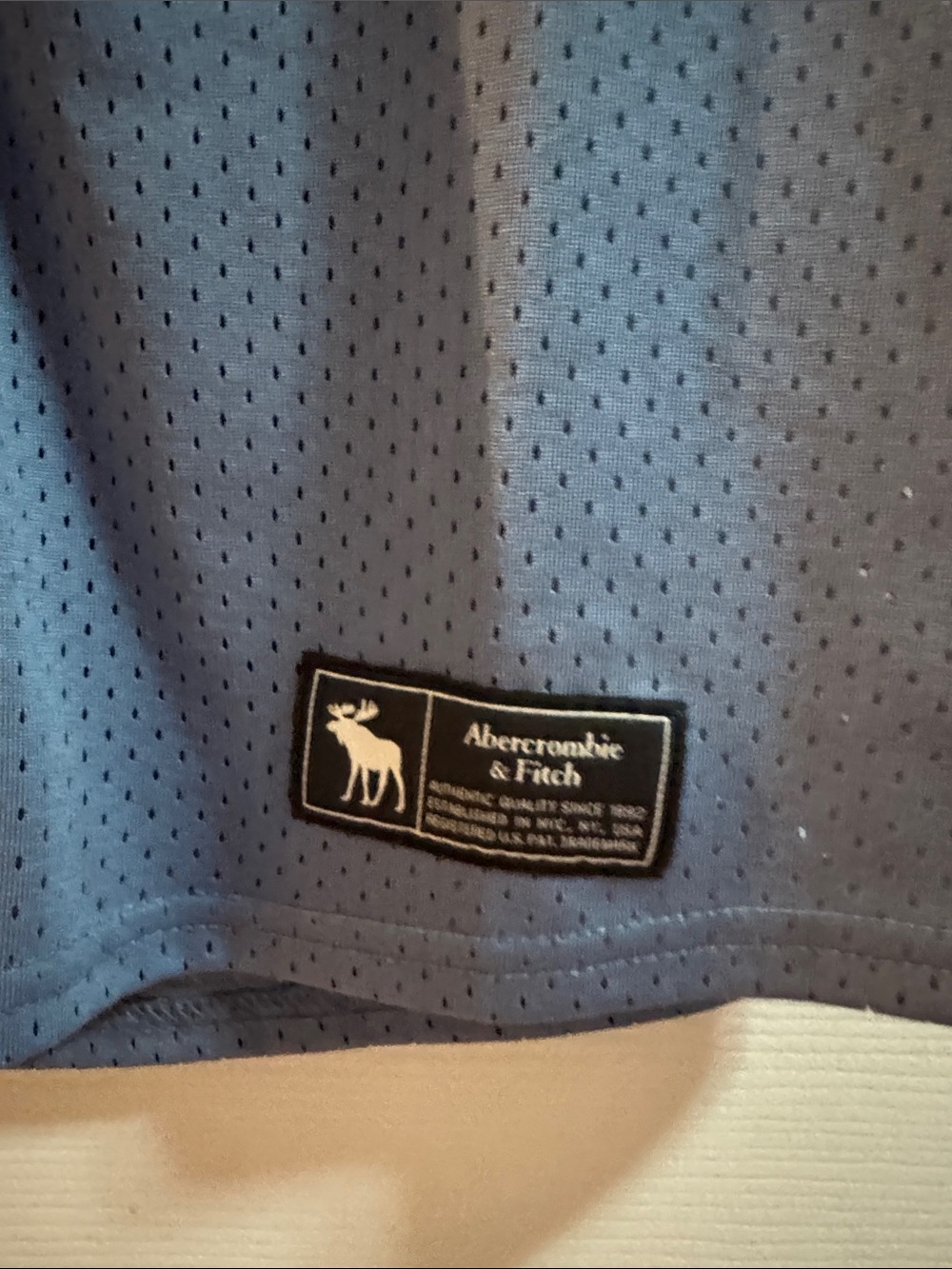 Brand new w/out tags. Abercrombie & Fitch Blue Button-Front Mesh Baseball Jersey - Picture 4 of 6